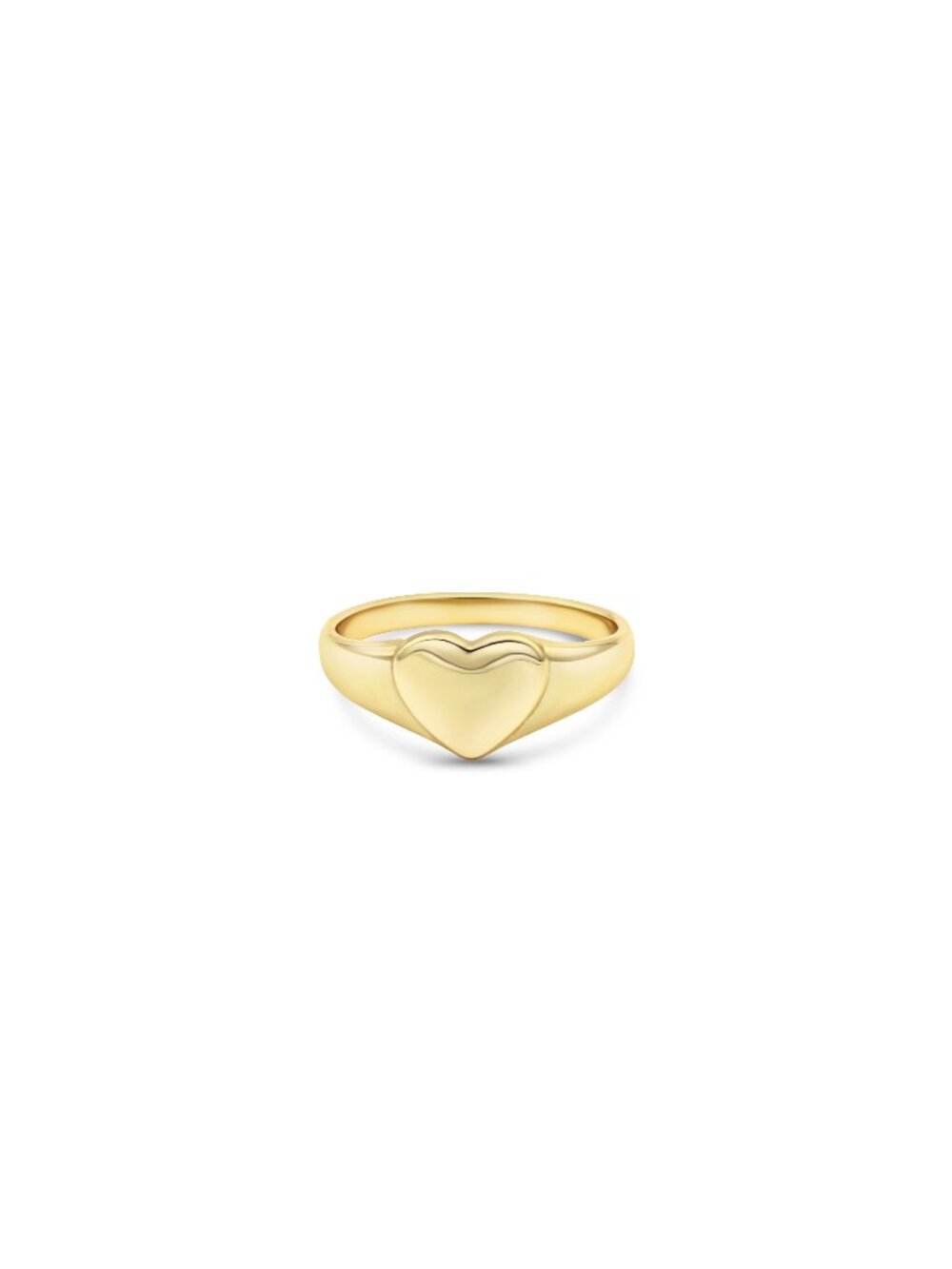 Heart Signet Ring Gold Over Sterling Silver
